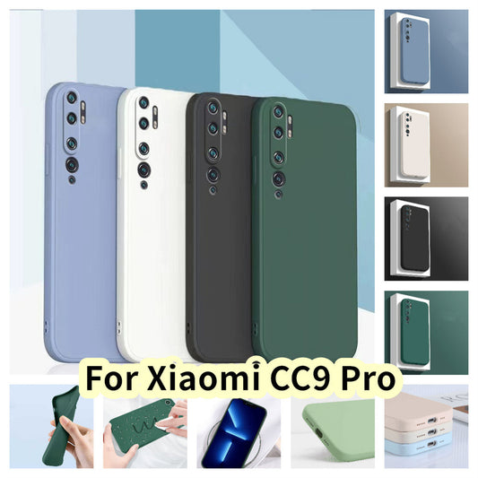 For Xiaomi CC9 Pro Cover Drop and wear resistant Silicone Full Case Classic Simple Solid Color Phone Case Cover