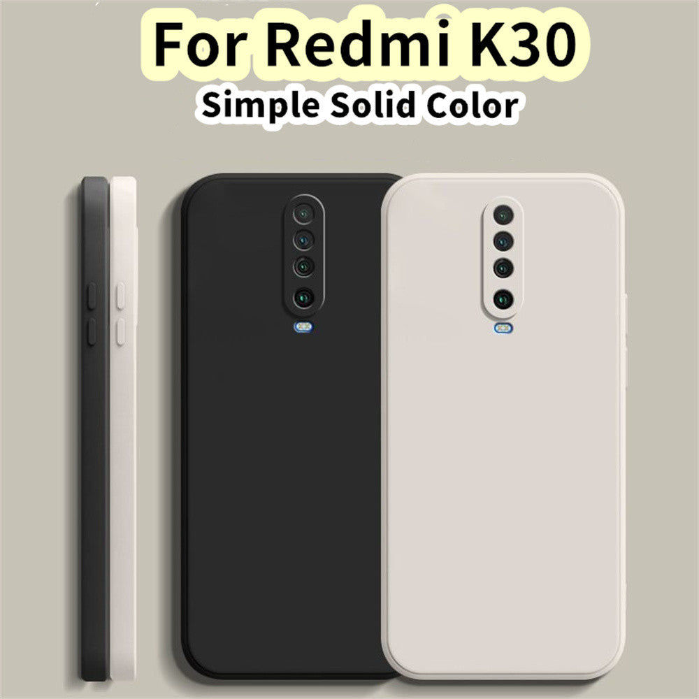 For Redmi K30 Cover Drop and wear resistant Silicone Full Case Classic Simple Solid Color Phone Case Cover
