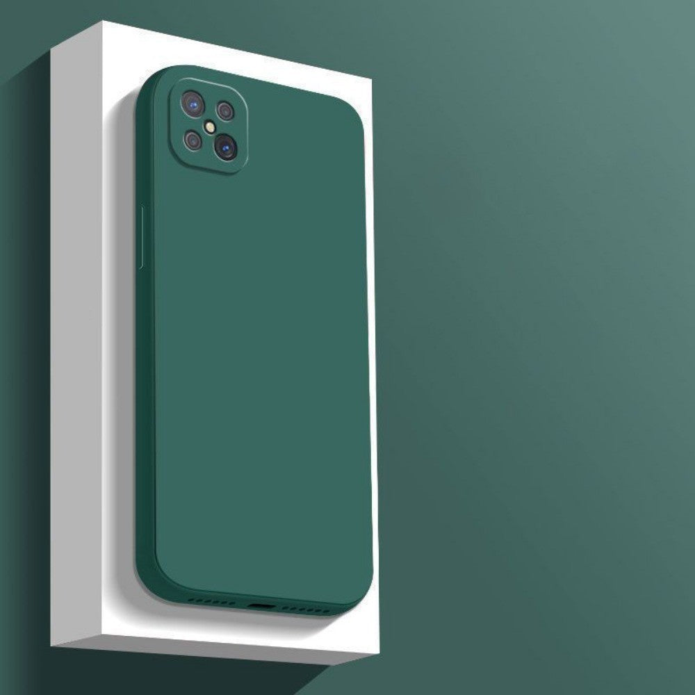 For OPPO A92S Cover Drop and wear resistant Silicone Full Case Classic Simple Solid Color Phone Case Cover