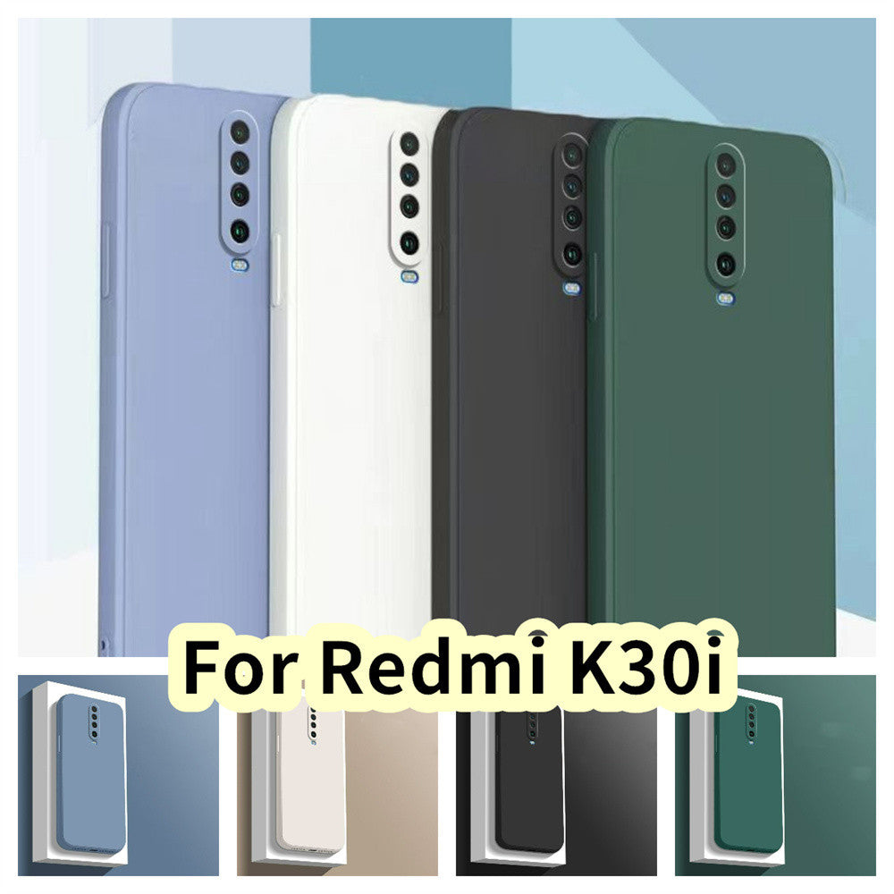 For Redmi K30i Cover Drop and wear resistant Silicone Full Case Classic Simple Solid Color Phone Case Cover