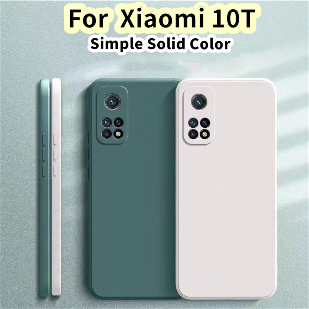 For Xiaomi 10T Cover Drop and wear resistant Silicone Full Case Classic Simple Solid Color Phone Case Cover