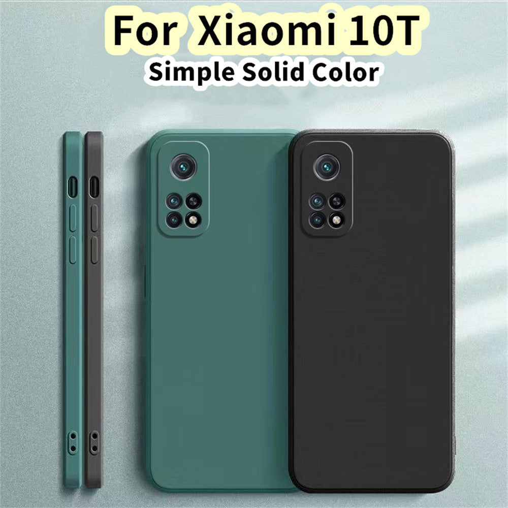 For Xiaomi 10T Cover Drop and wear resistant Silicone Full Case Classic Simple Solid Color Phone Case Cover