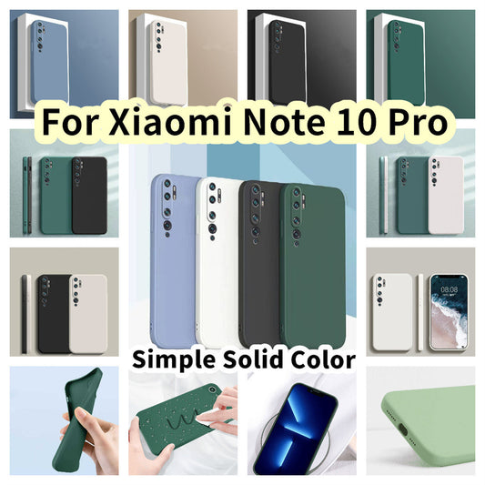 For Xiaomi Note 10 Pro Cover Drop and wear resistant Silicone Full Case Classic Simple Solid Color Phone Case Cover