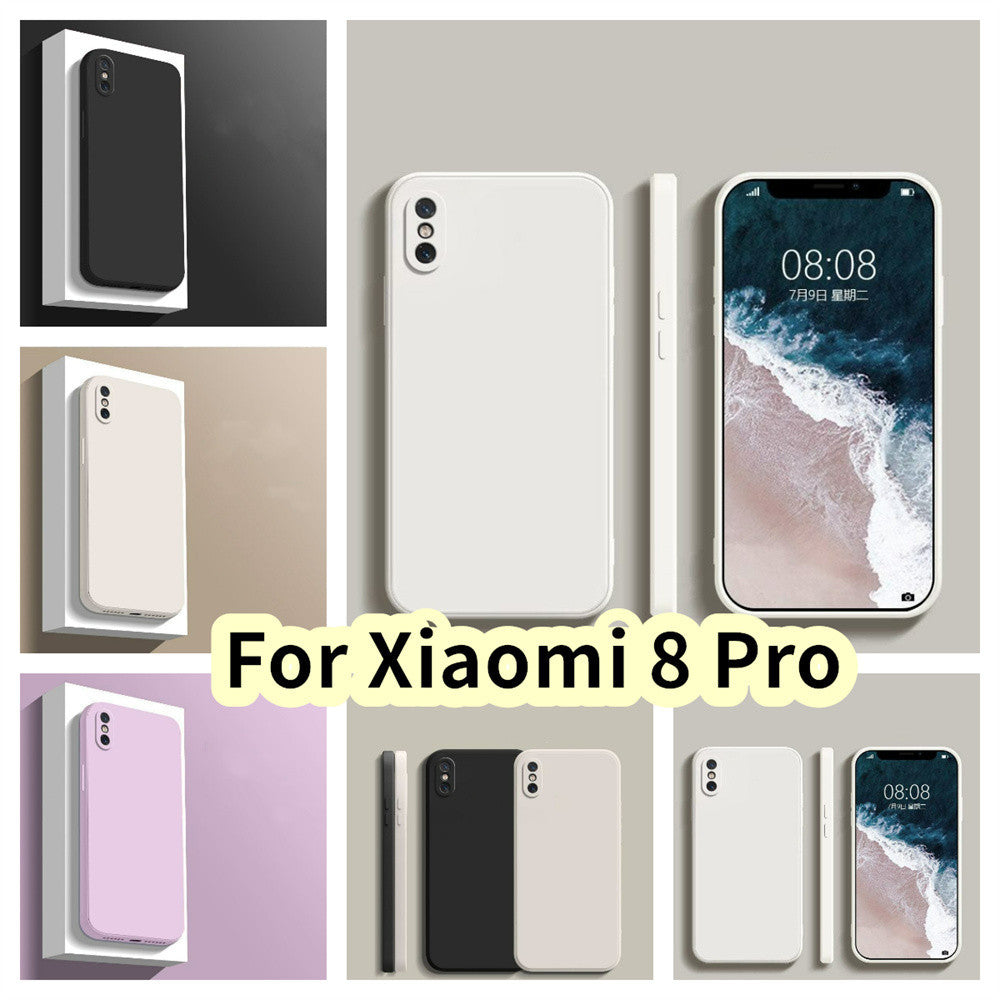 For Xiaomi 8 Pro Cover Drop and wear resistant Silicone Full Case Classic Simple Solid Color Phone Case Cover
