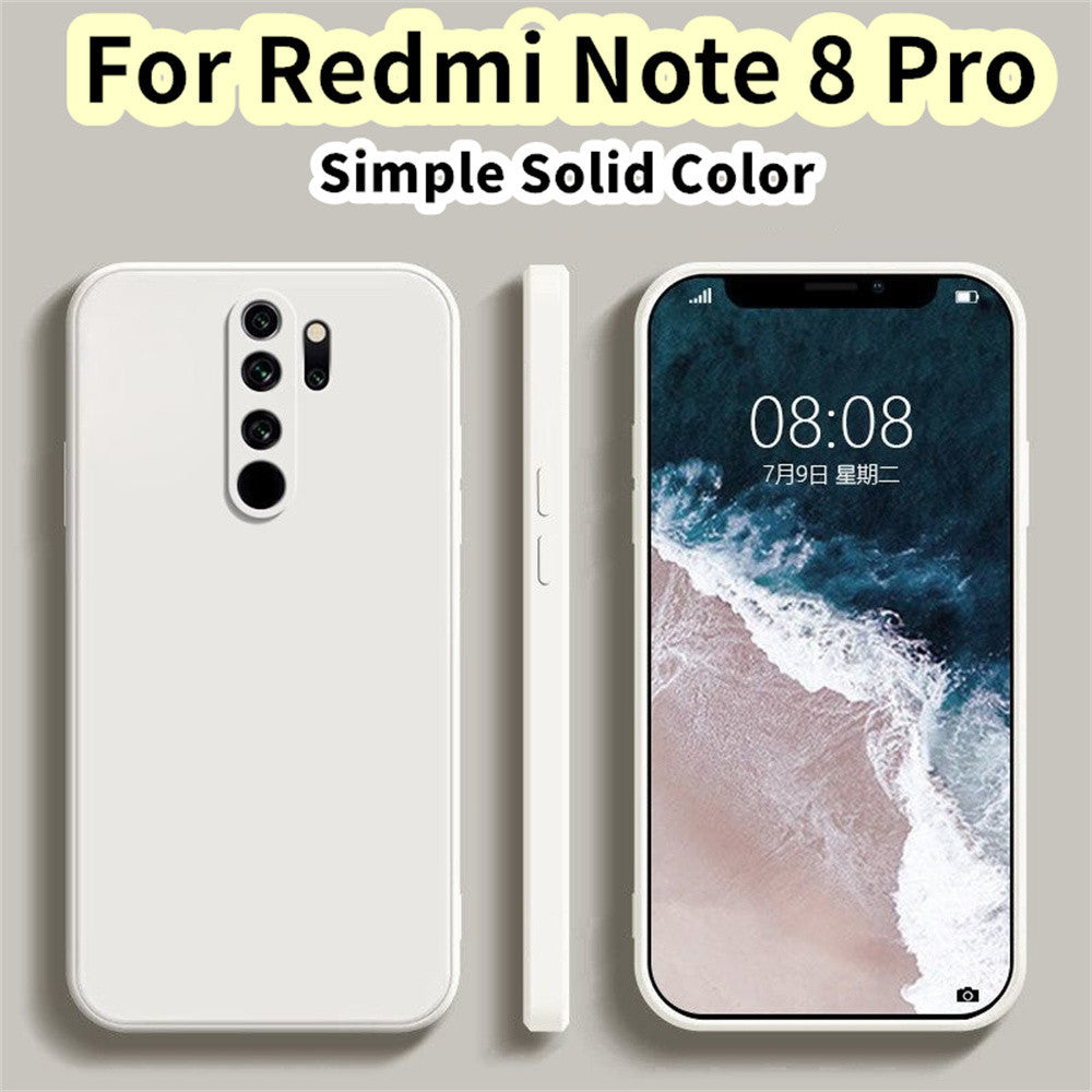 For Redmi Note 8 Pro Cover Drop and wear resistant Silicone Full Case Classic Simple Solid Color Phone Case Cover