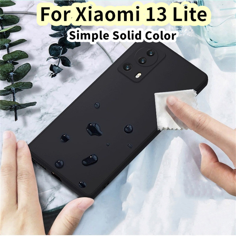 For Xiaomi 13 Lite Cover Drop and wear resistant Silicone Full Case Classic Simple Solid Color Phone Case Cover