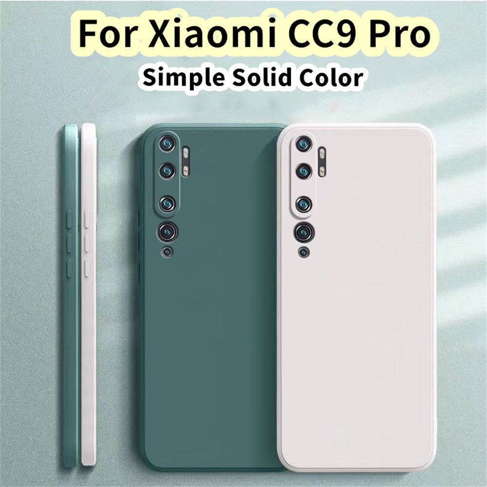 For Xiaomi CC9 Pro Cover Drop and wear resistant Silicone Full Case Classic Simple Solid Color Phone Case Cover