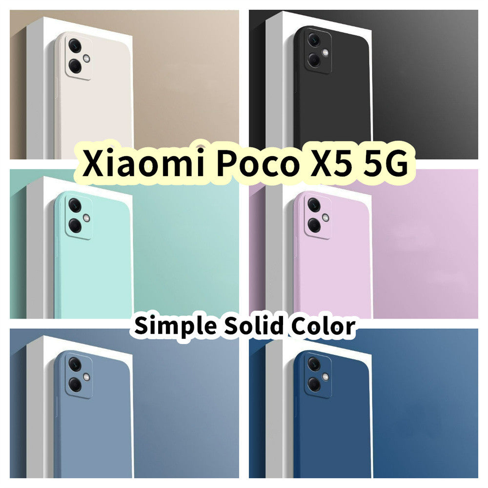 For Xiaomi Poco X5 5G Cover Drop and wear resistant Silicone Full Case Classic Simple Solid Color Phone Case Cover