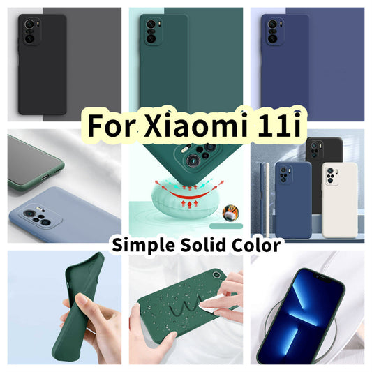 For Xiaomi 11i Cover Drop and wear resistant Silicone Full Case Classic Simple Solid Color Phone Case Cover