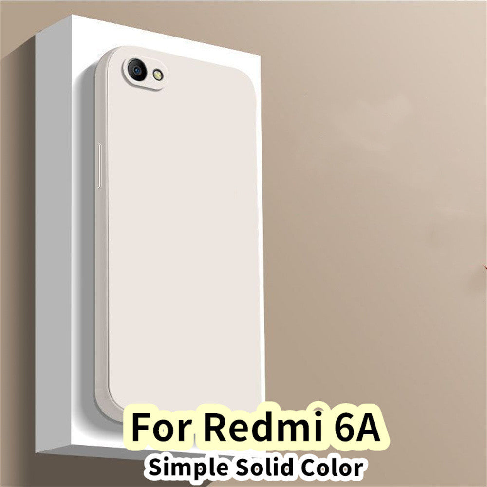 For Redmi 6A Cover Drop and wear resistant Silicone Full Case Classic Simple Solid Color Phone Case Cover
