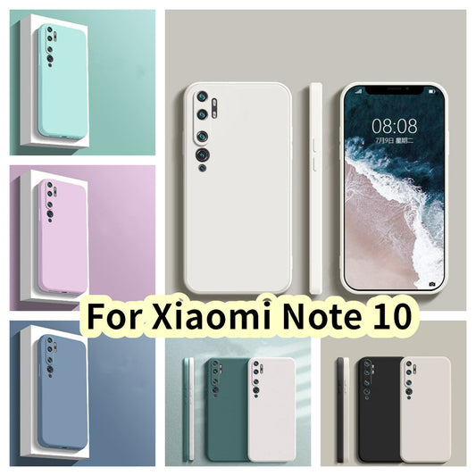 For Xiaomi Note 10 Cover Drop and wear resistant Silicone Full Case Classic Simple Solid Color Phone Case Cover