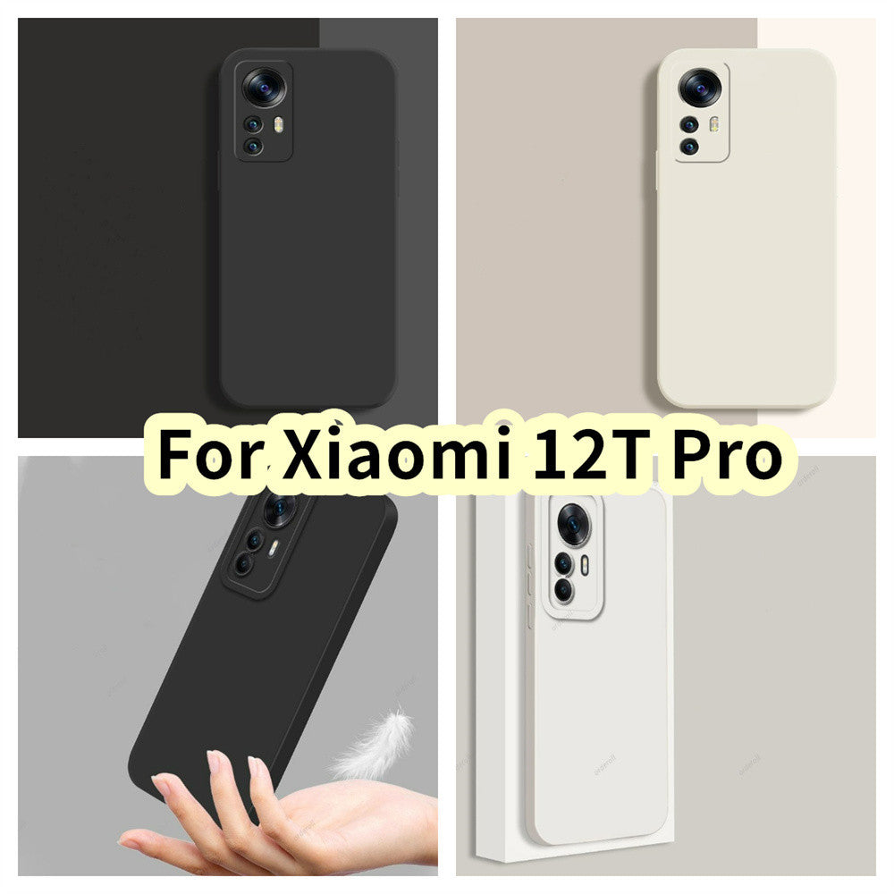 For Xiaomi 12T Pro Cover Drop and wear resistant Silicone Full Case Classic Simple Solid Color Phone Case Cover