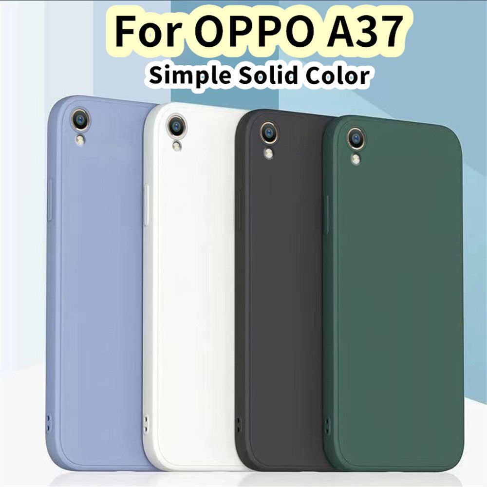 For OPPO A37 Cover Drop and wear resistant Silicone Full Case Classic Simple Solid Color Phone Case Cover