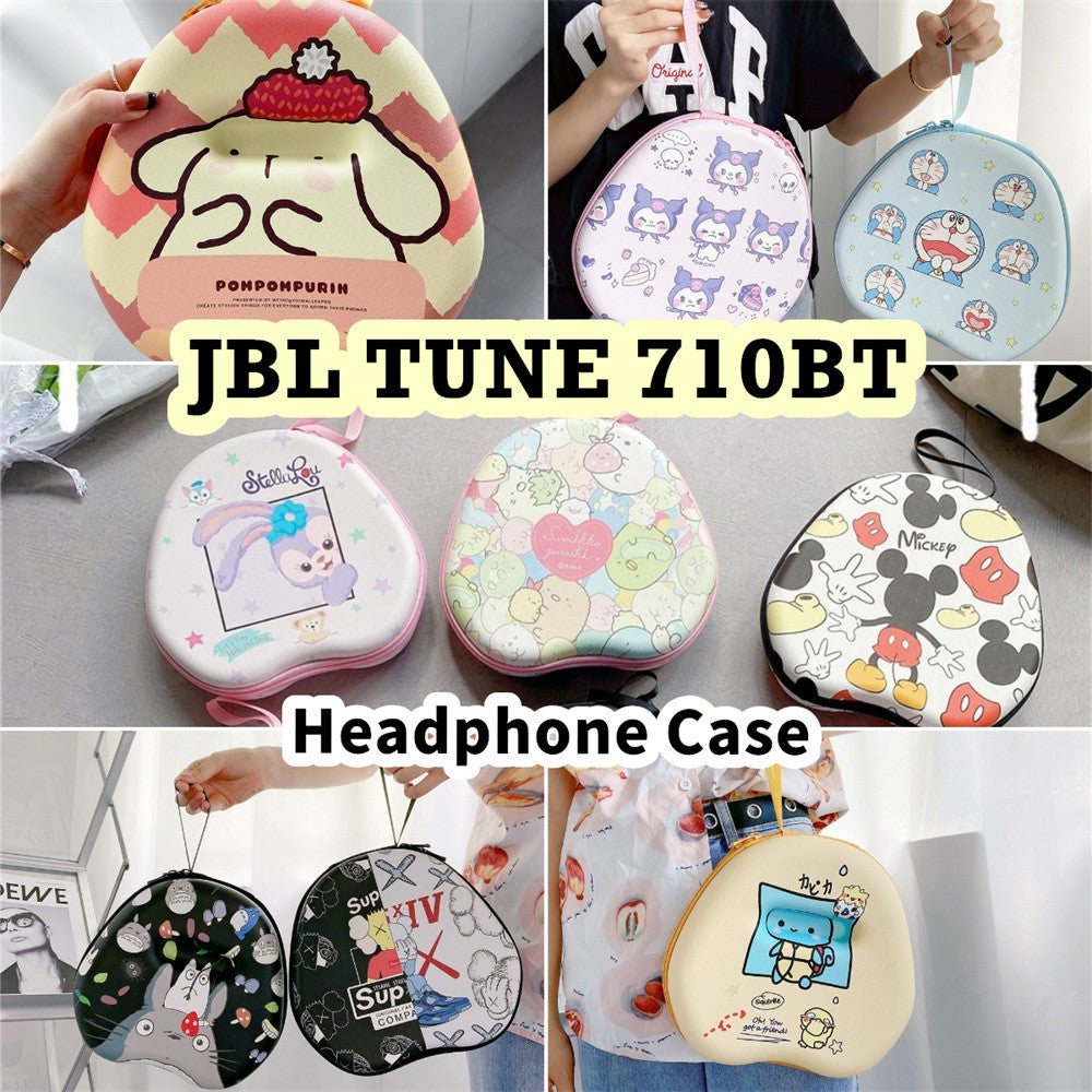 For JBL TUNE 710BT Headphone Case Cartoon Creative Patterns Headset Earpads Storage Bag Casing Box