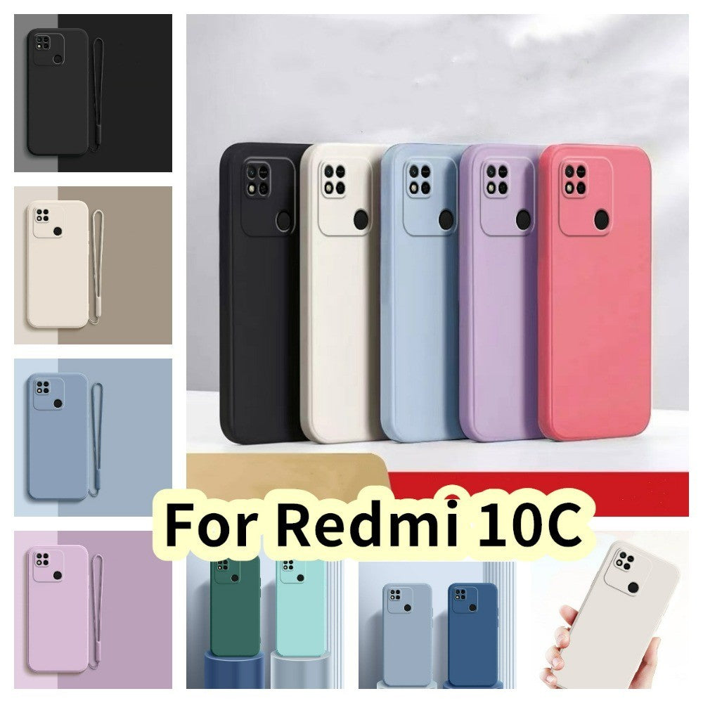For Redmi 10C Cover Drop and wear resistant Silicone Full Case Classic Simple Solid Color Phone Case Cover