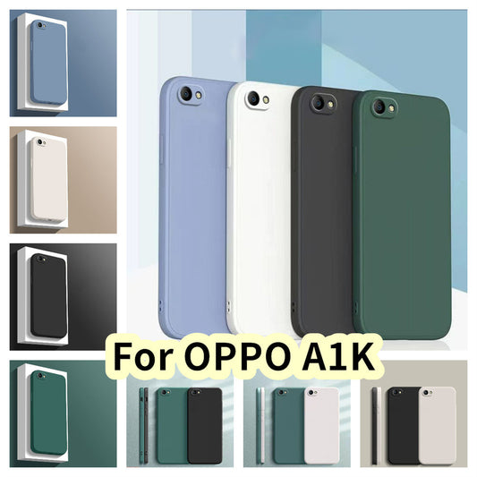 For OPPO A1K Cover Drop and wear resistant Silicone Full Case Classic Simple Solid Color Phone Case Cover