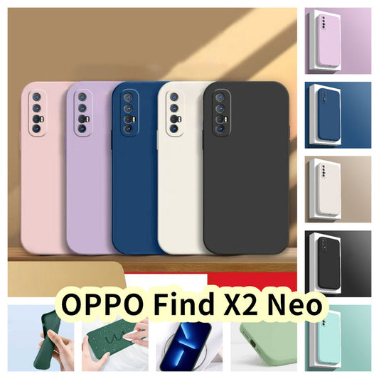 For OPPO Find X2 Neo Cover Drop and wear resistant Silicone Full Case Classic Simple Solid Color Phone Case Cover