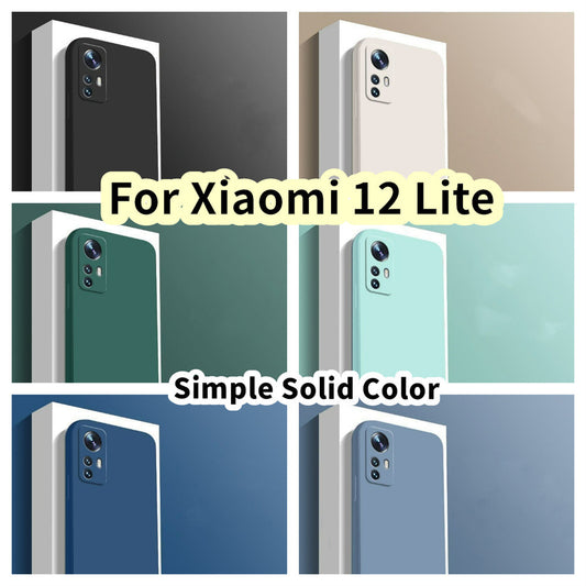 For Xiaomi 12 Cover Drop and wear resistant Silicone Full Case Classic Simple Solid Color Phone Case Cover