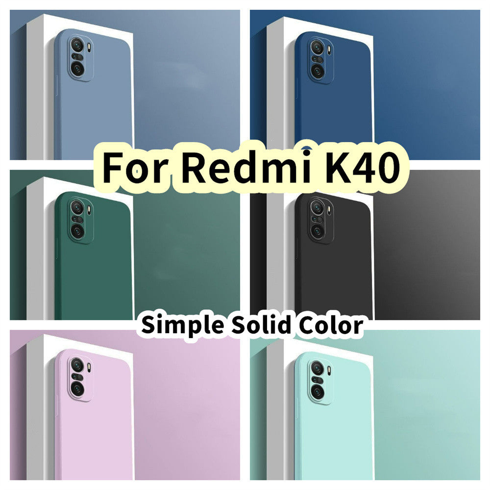 For Redmi K40 Cover Drop and wear resistant Silicone Full Case Classic Simple Solid Color Phone Case Cover