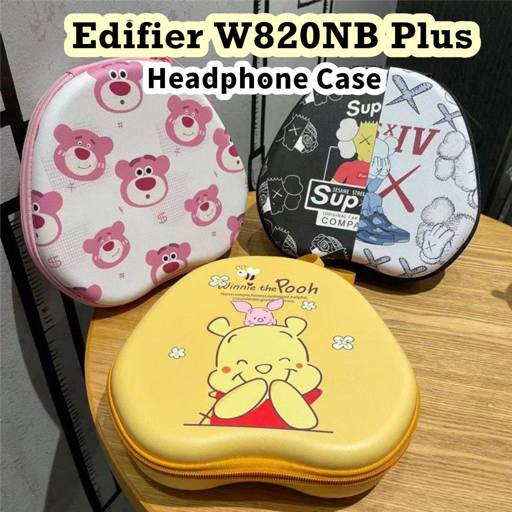 For Edifier W820NB Plus Headphone Case Cartoon Creative Patterns Headset Earpads Storage Bag Casing Box