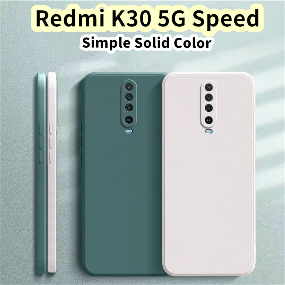 For Redmi K30 5G Speed Cover Drop and wear resistant Silicone Full Case Classic Simple Solid Color Phone Case Cover