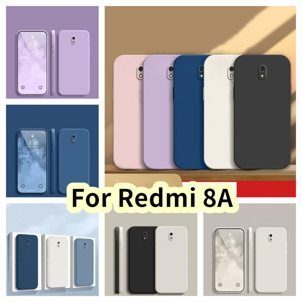 For Redmi 8A Cover Drop and wear resistant Silicone Full Case Classic Simple Solid Color Phone Case Cover