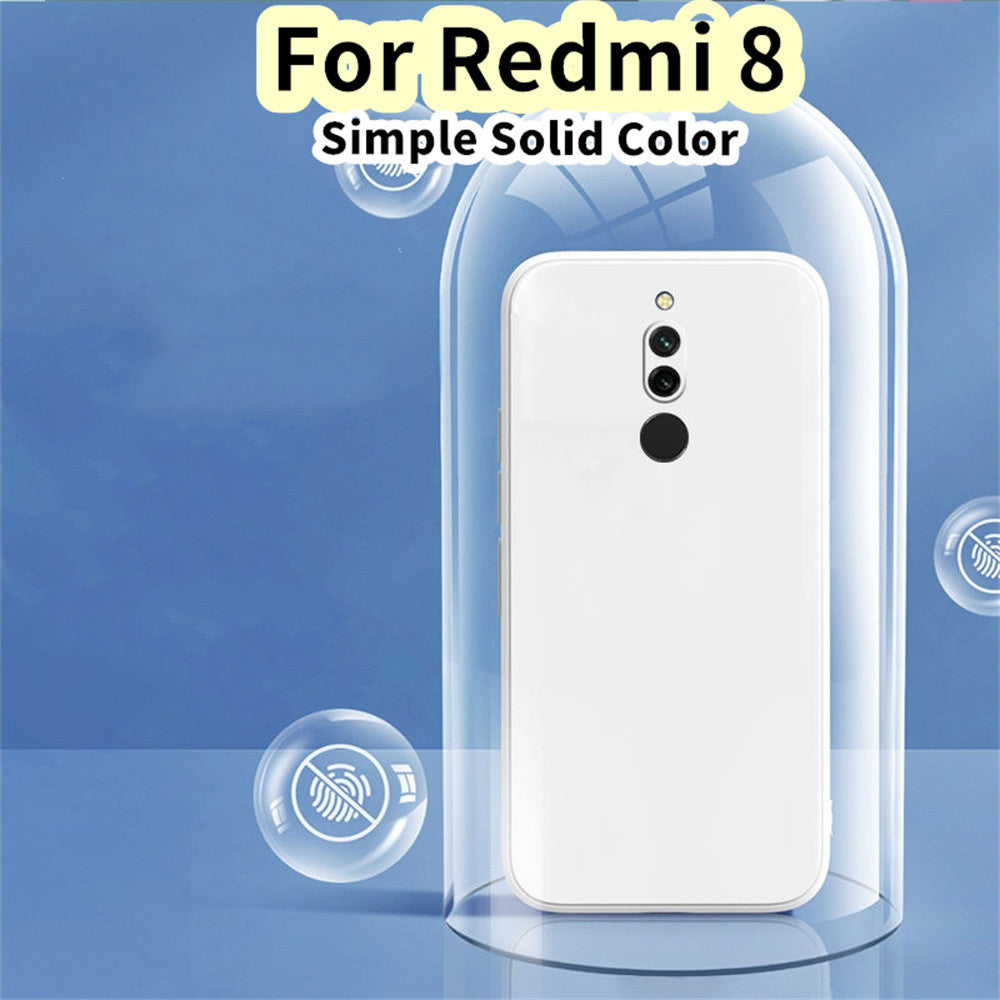 For Redmi 8 Cover Drop and wear resistant Silicone Full Case Classic Simple Solid Color Phone Case Cover