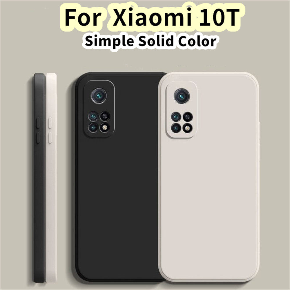 For Xiaomi 10T Cover Drop and wear resistant Silicone Full Case Classic Simple Solid Color Phone Case Cover