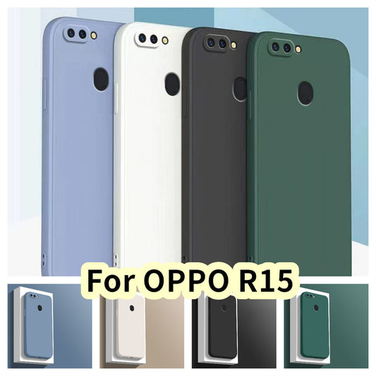 For OPPO R15 Cover Drop and wear resistant Silicone Full Case Classic Simple Solid Color Phone Case Cover