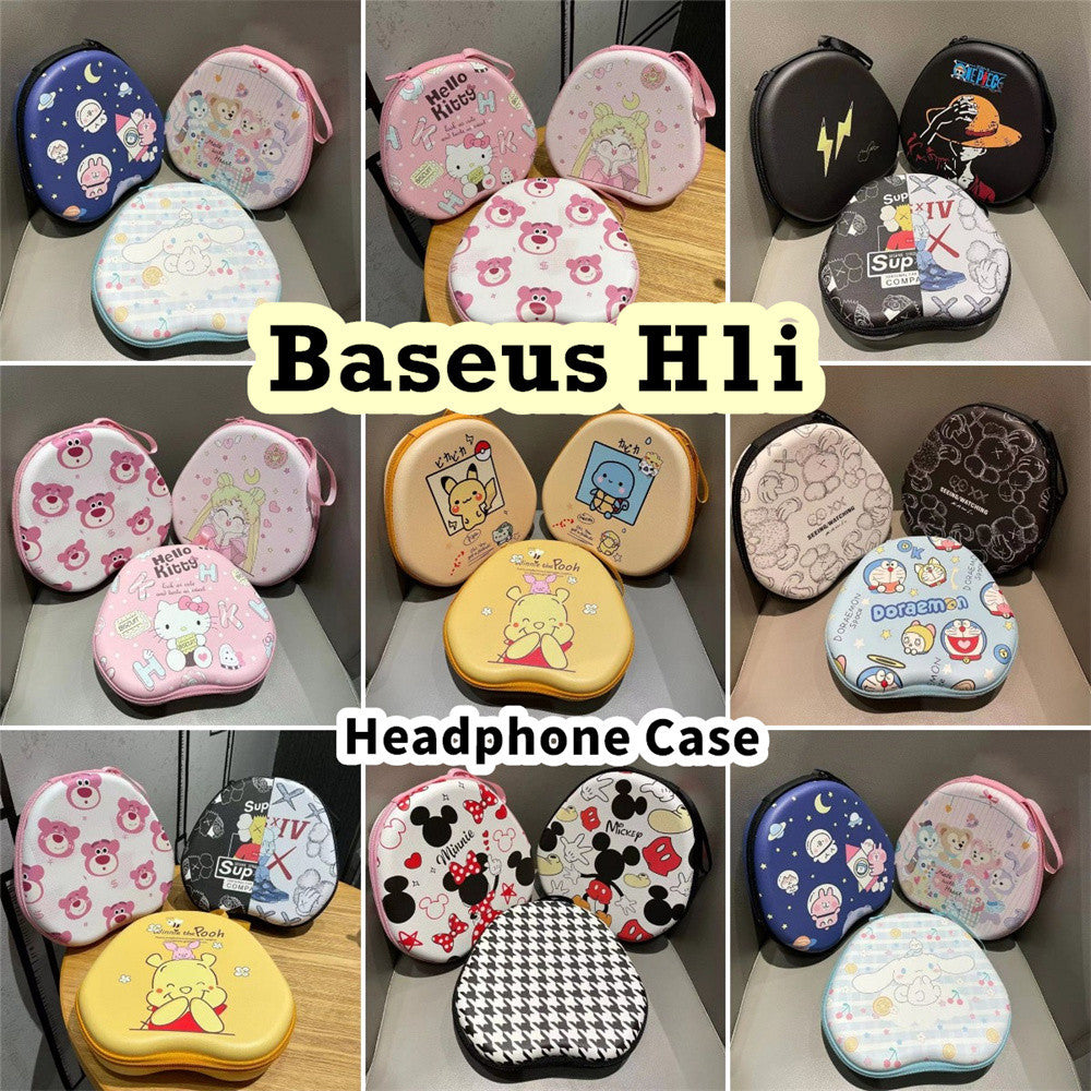 For Baseus H1i Headphone Case Cartoon Creative Patterns Headset Earpads Storage Bag Casing Box
