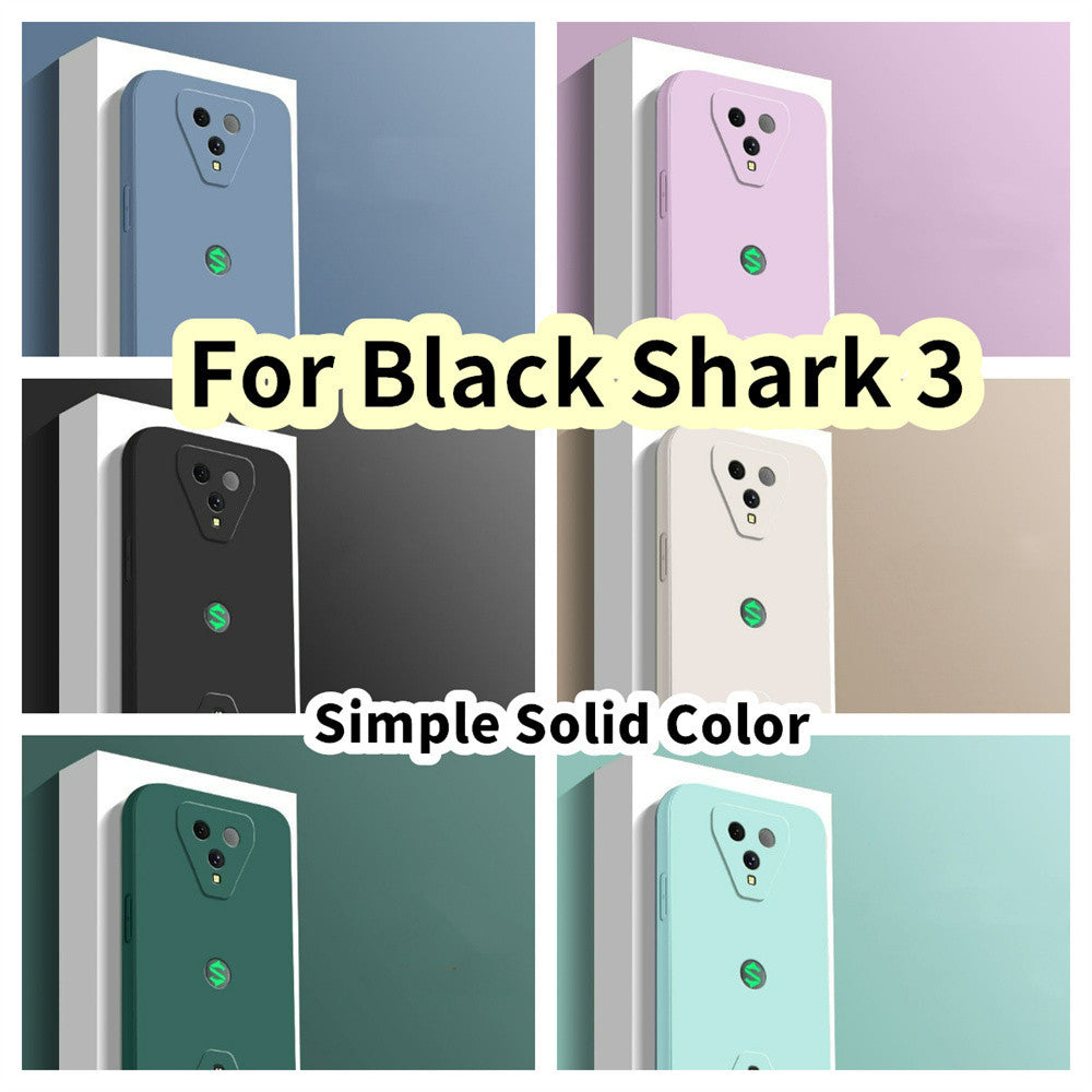 For Black Shark 3 Cover Drop and wear resistant Silicone Full Case Classic Simple Solid Color Phone Case Cover