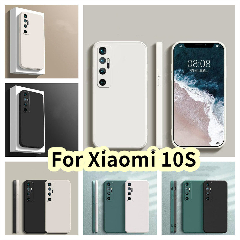 For Xiaomi 10S Cover Drop and wear resistant Silicone Full Case Classic Simple Solid Color Phone Case Cover