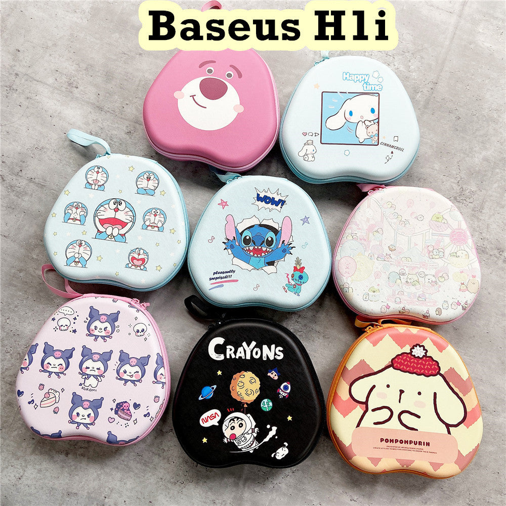 For Baseus H1i Headphone Case Cartoon Creative Patterns Headset Earpads Storage Bag Casing Box