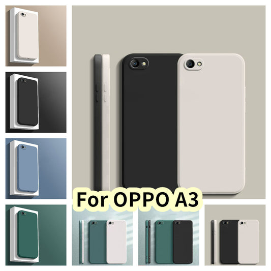 For OPPO A3 Cover Drop and wear resistant Silicone Full Case Classic Simple Solid Color Phone Case Cover