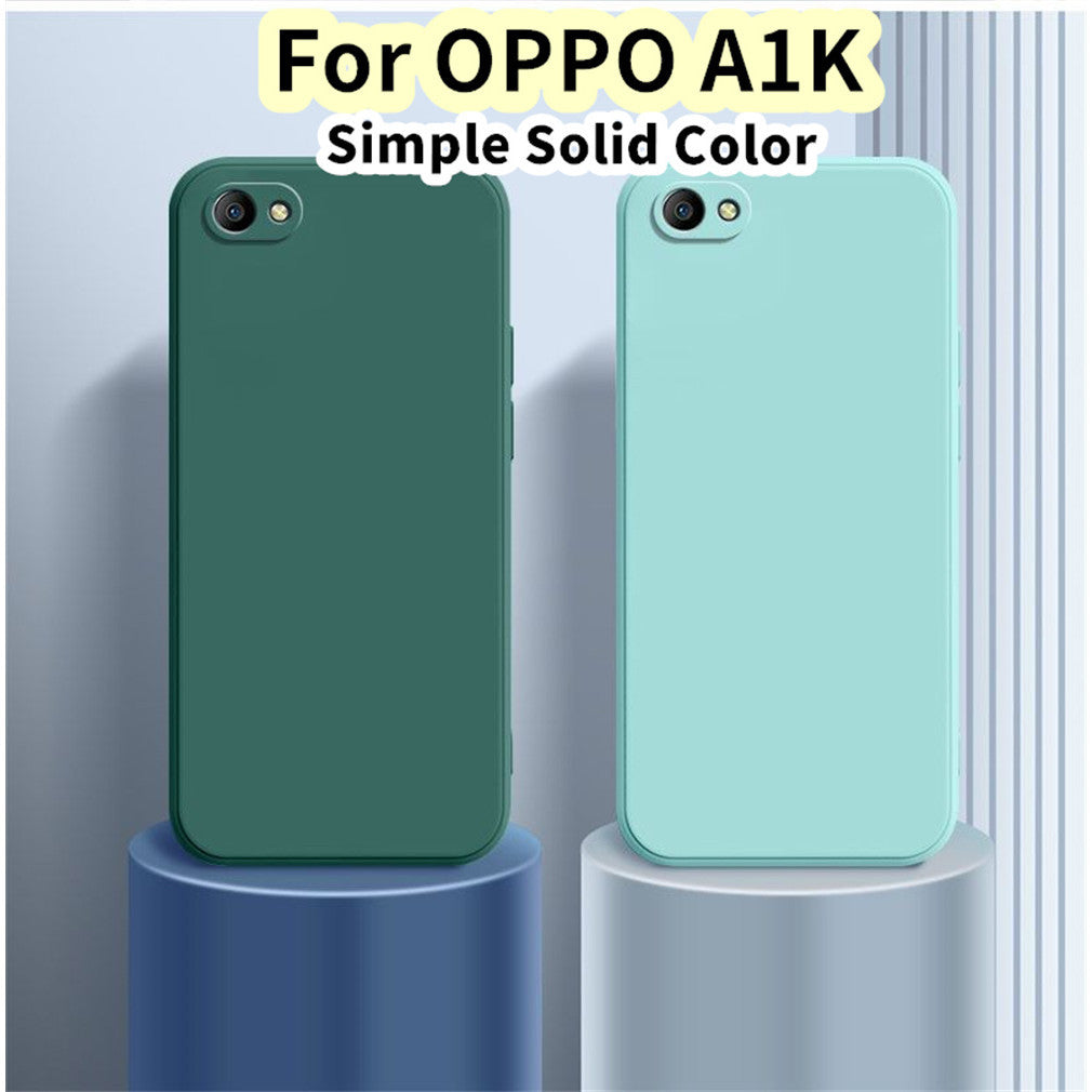For OPPO A1K Cover Drop and wear resistant Silicone Full Case Classic Simple Solid Color Phone Case Cover