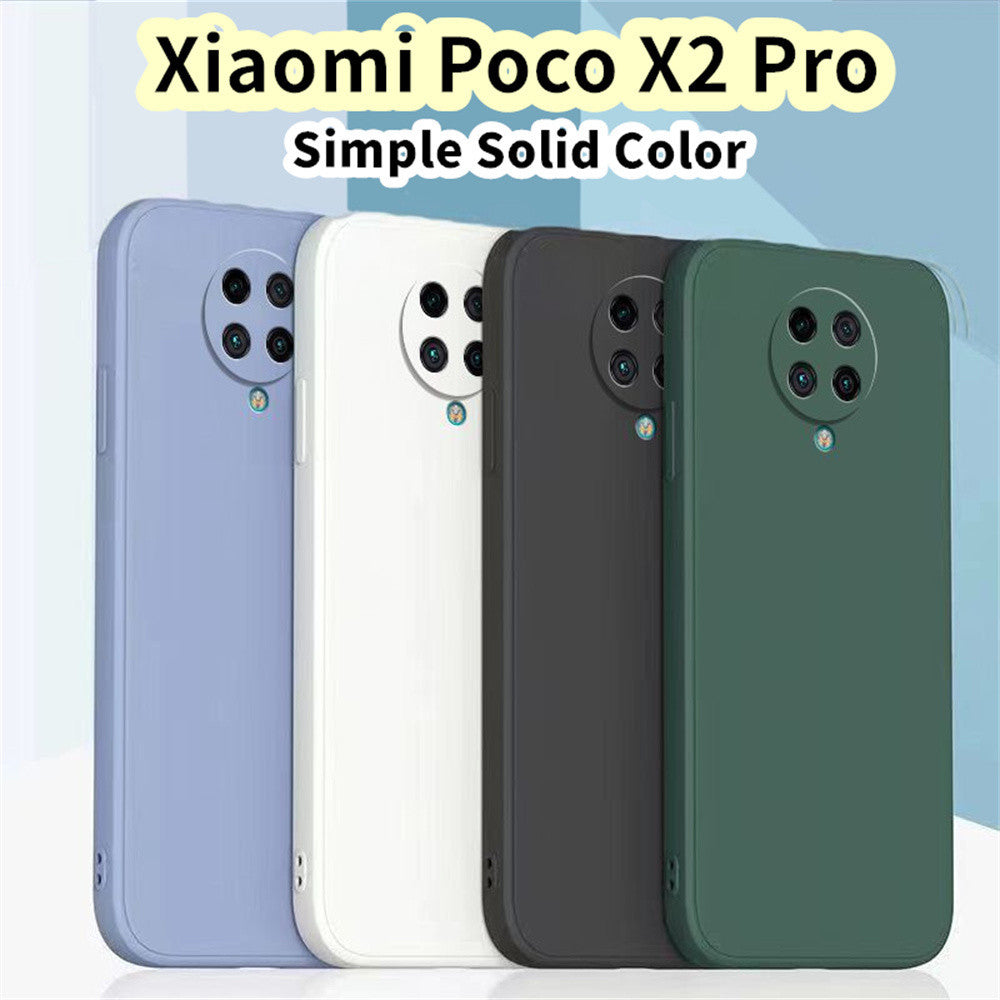 For Xiaomi Poco X2 Pro Cover Drop and wear resistant Silicone Full Case Classic Simple Solid Color Phone Case Cover