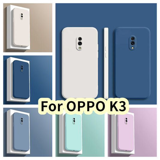 For OPPO K3 Cover Drop and wear resistant Silicone Full Case Classic Simple Solid Color Phone Case Cover