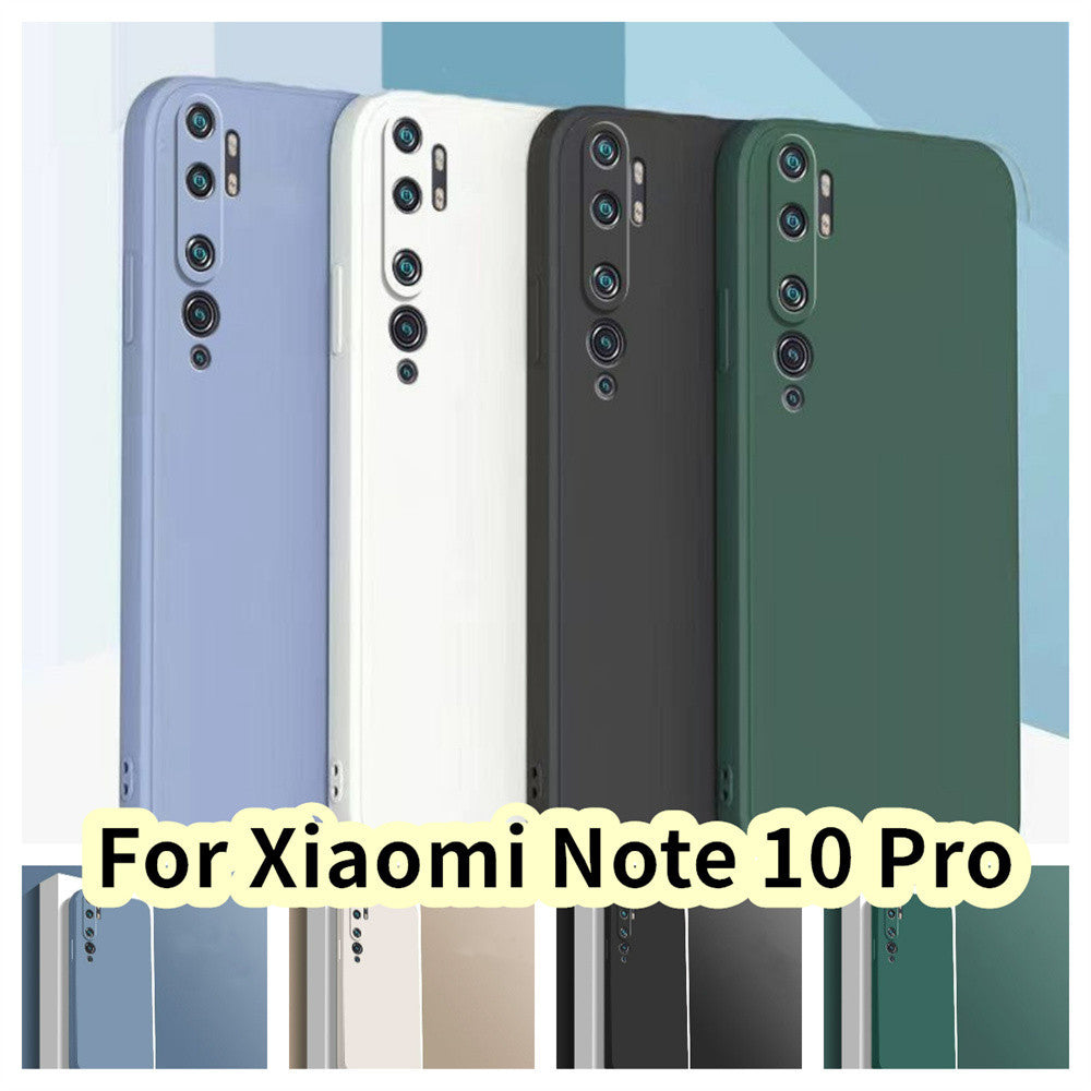 For Xiaomi Note 10 Pro Cover Drop and wear resistant Silicone Full Case Classic Simple Solid Color Phone Case Cover