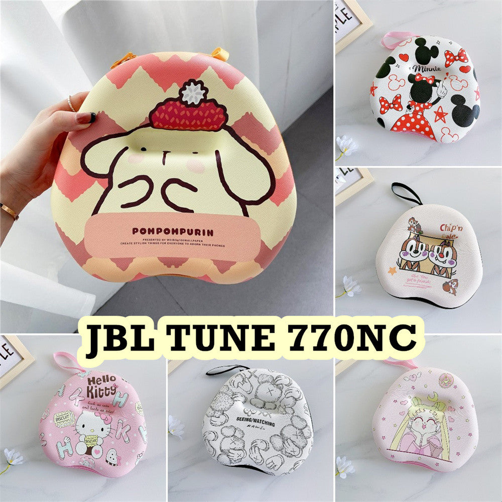 For JBL TUNE 770NC Headphone Case Cartoon Creative Patterns Headset Earpads Storage Bag Casing Box