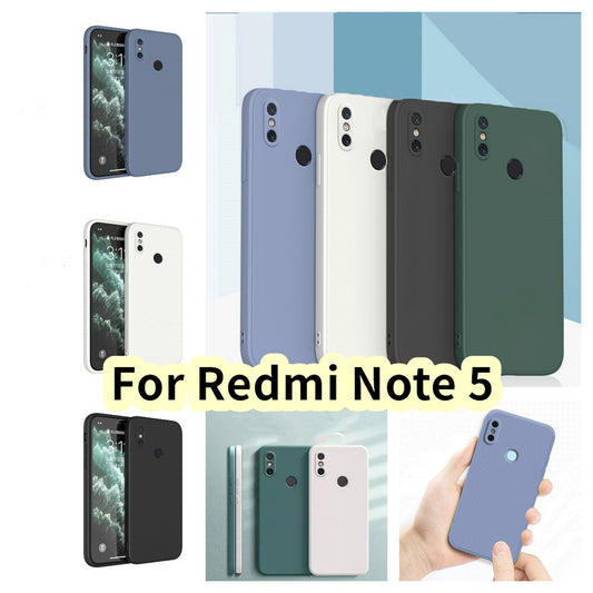 For Redmi Note 5 Cover Drop and wear resistant Silicone Full Case Classic Simple Solid Color Phone Case Cover