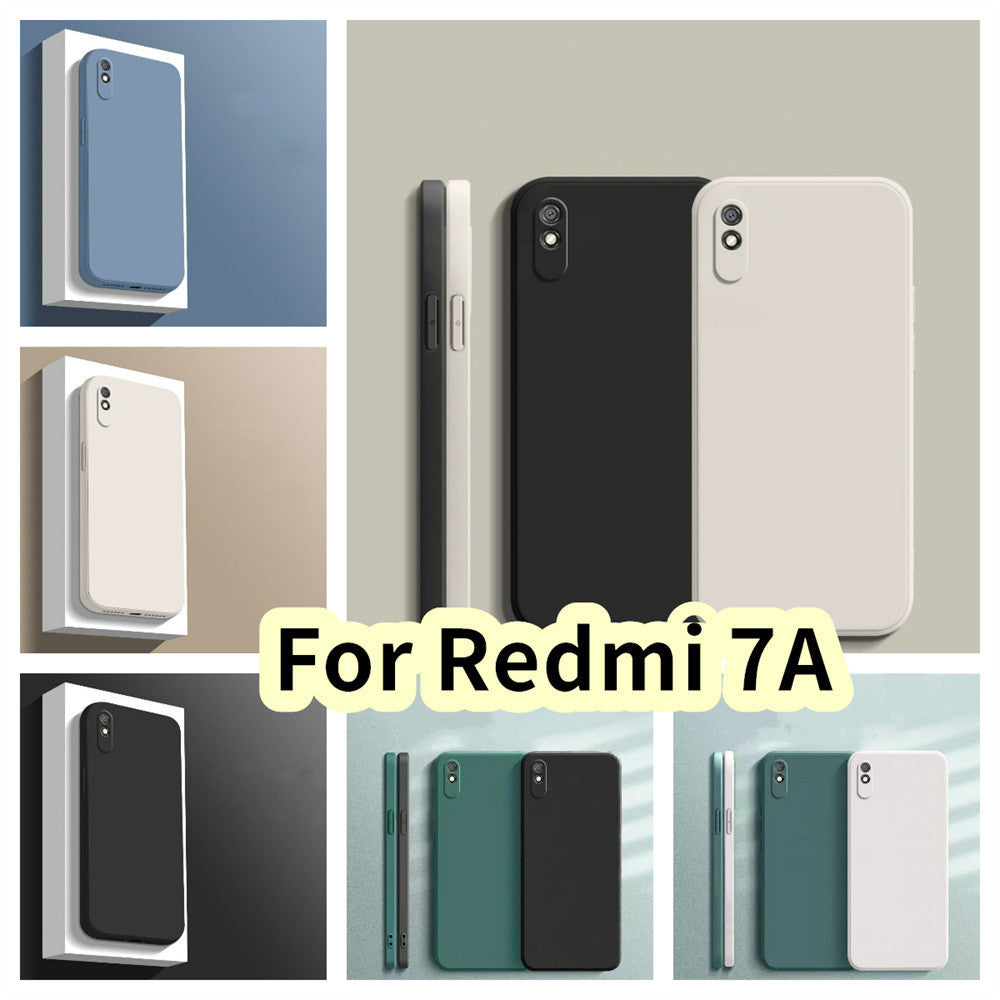 For Redmi 7A Cover Drop and wear resistant Silicone Full Case Classic Simple Solid Color Phone Case Cover
