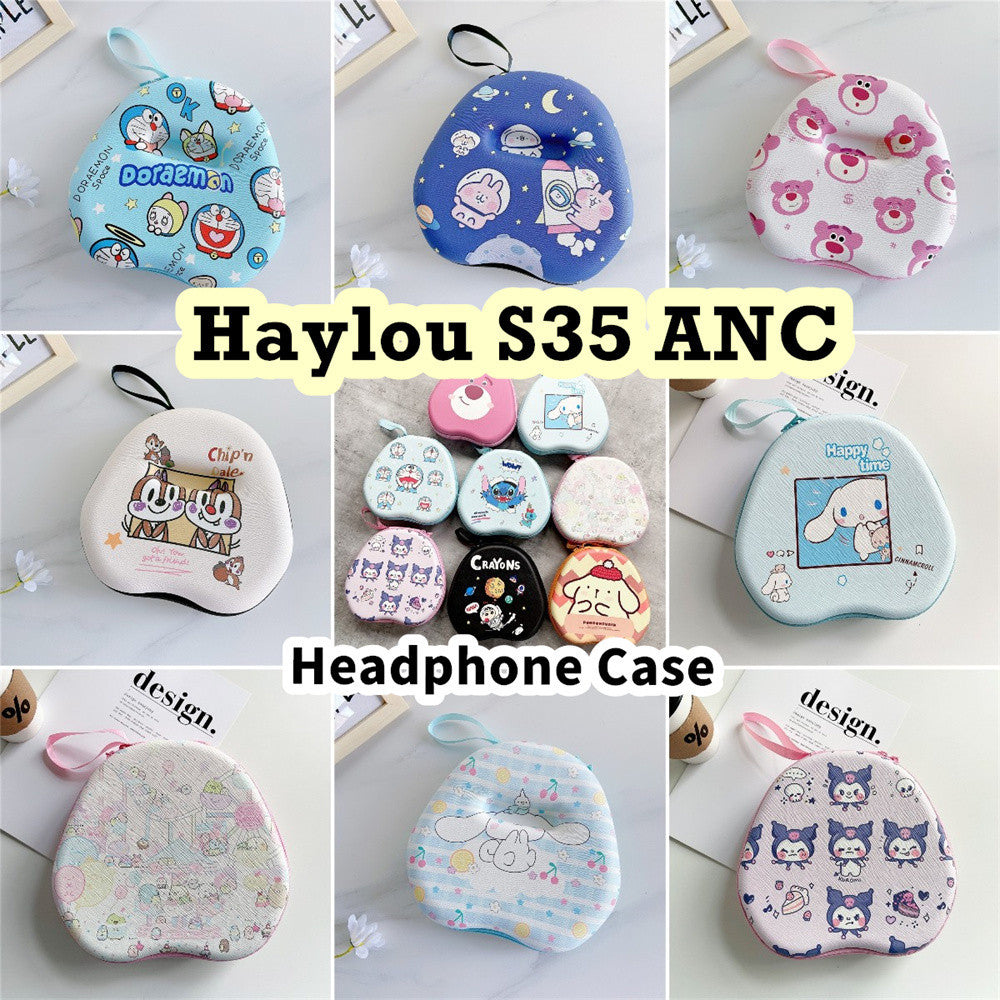 For Haylou S35 ANC Headphone Case Cartoon Creative Patterns Headset Earpads Storage Bag Casing Box