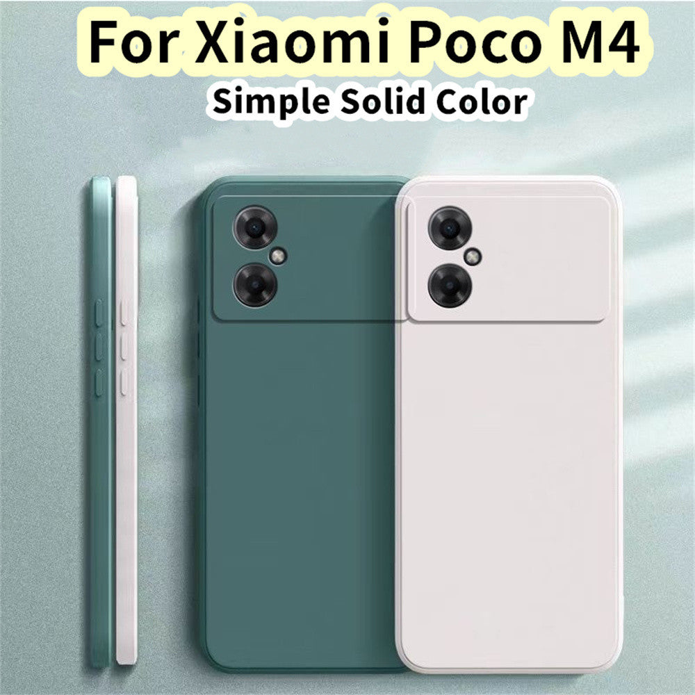 For Xiaomi Poco M4 Cover Drop and wear resistant Silicone Full Case Classic Simple Solid Color Phone Case Cover