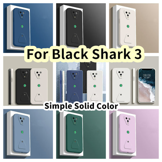 For Black Shark 3 Cover Drop and wear resistant Silicone Full Case Classic Simple Solid Color Phone Case Cover