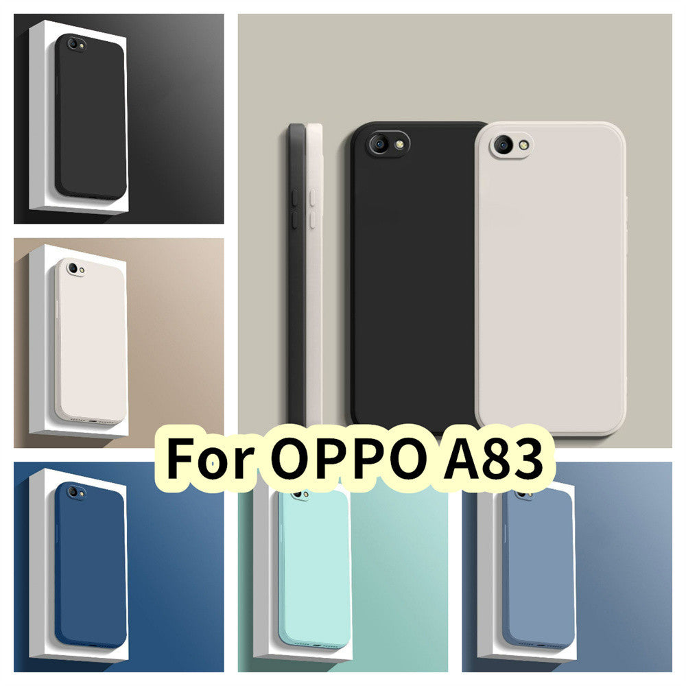 For OPPO A83 Cover Drop and wear resistant Silicone Full Case Classic Simple Solid Color Phone Case Cover
