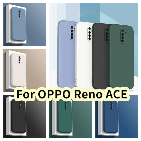 For OPPO Reno ACE Cover Drop and wear resistant Silicone Full Case Classic Simple Solid Color Phone Case Cover