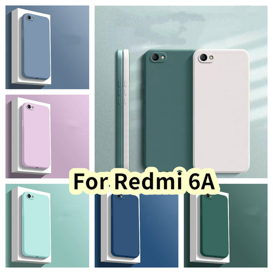 For Redmi 6A Cover Drop and wear resistant Silicone Full Case Classic Simple Solid Color Phone Case Cover