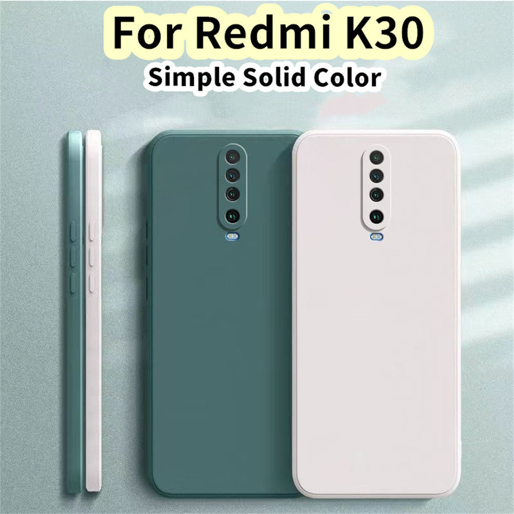 For Redmi K30 Cover Drop and wear resistant Silicone Full Case Classic Simple Solid Color Phone Case Cover