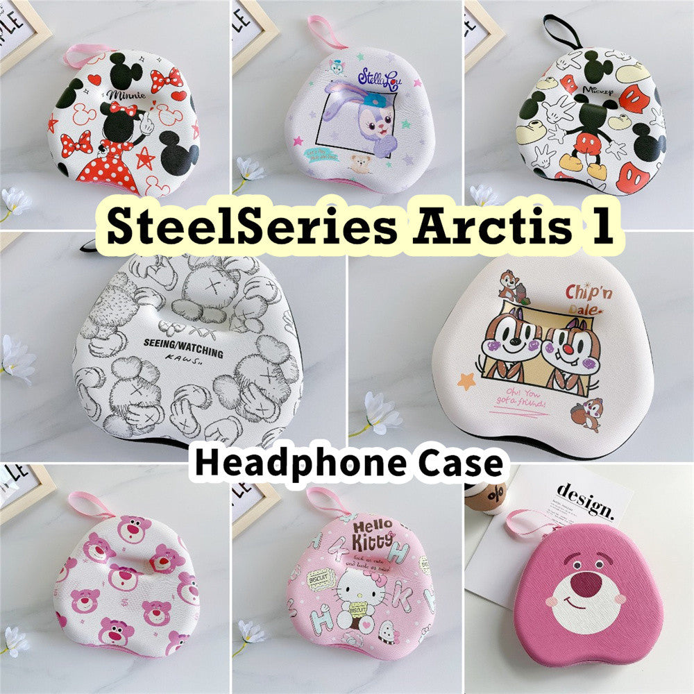 For SteelSeries Arctis 1 Headphone Case Cartoon Creative Patterns Headset Earpads Storage Bag Casing Box