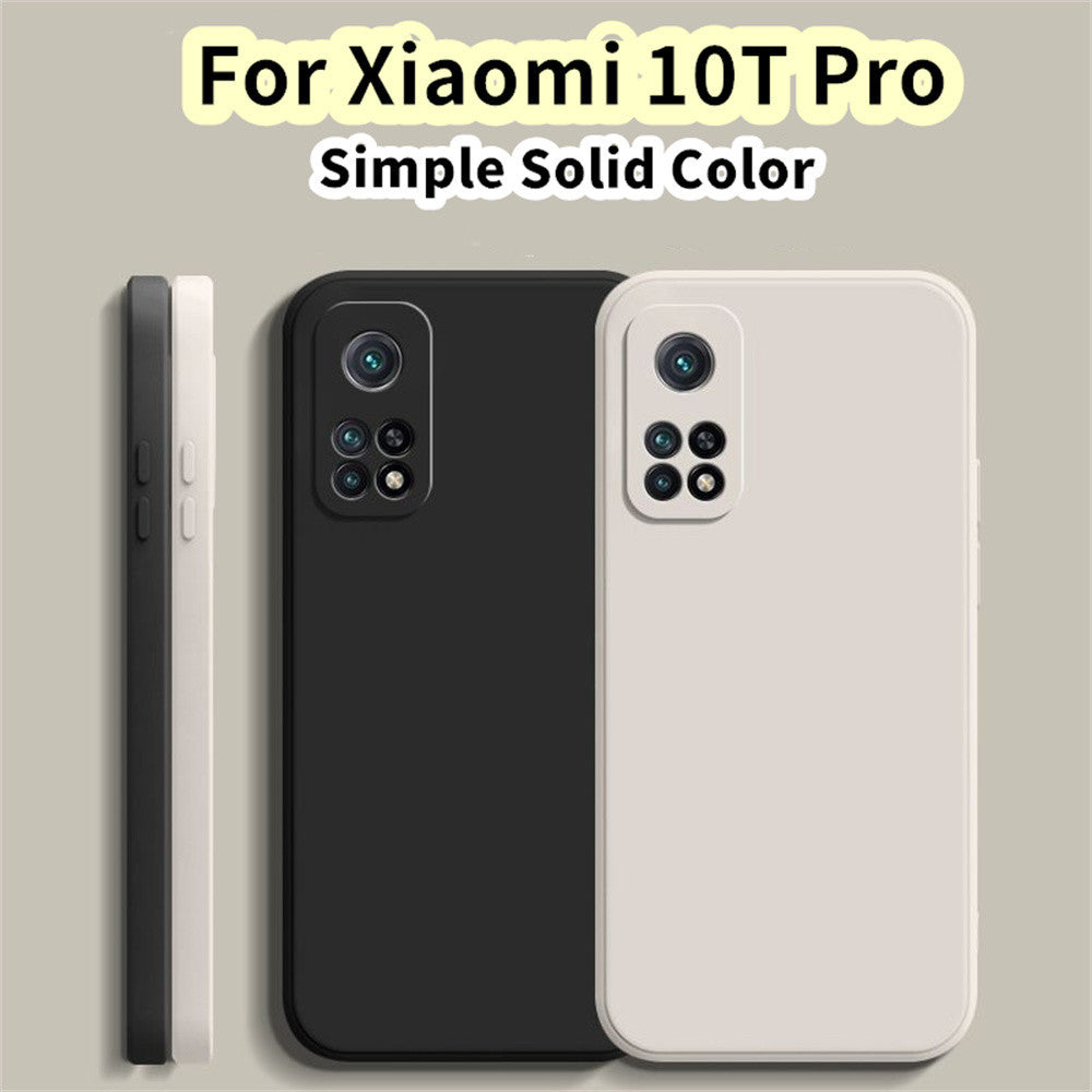 For Xiaomi 10T Pro Cover Drop and wear resistant Silicone Full Case Classic Simple Solid Color Phone Case Cover